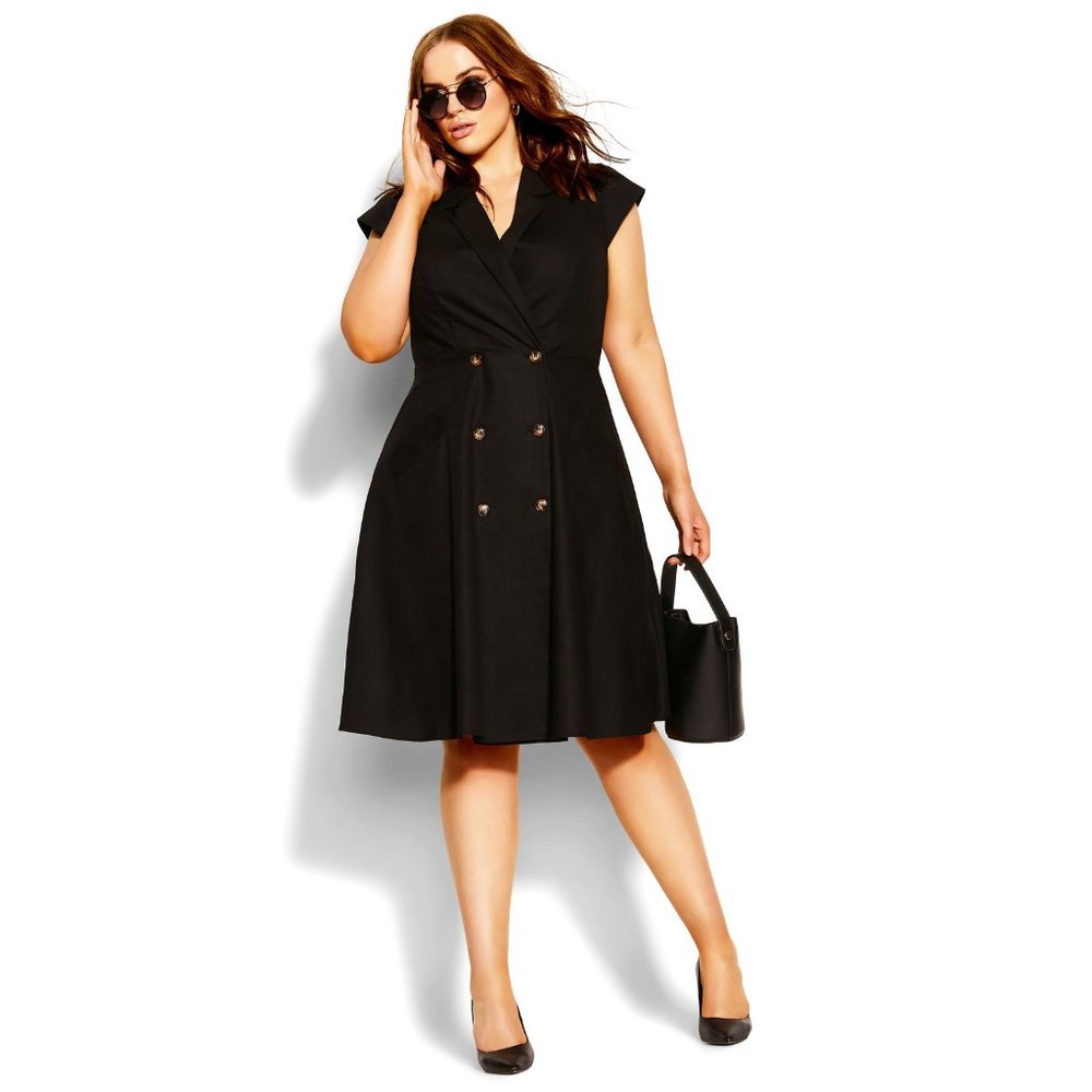 🖤 NEW City Chic Black Chic Lafayette Dress 18 / M